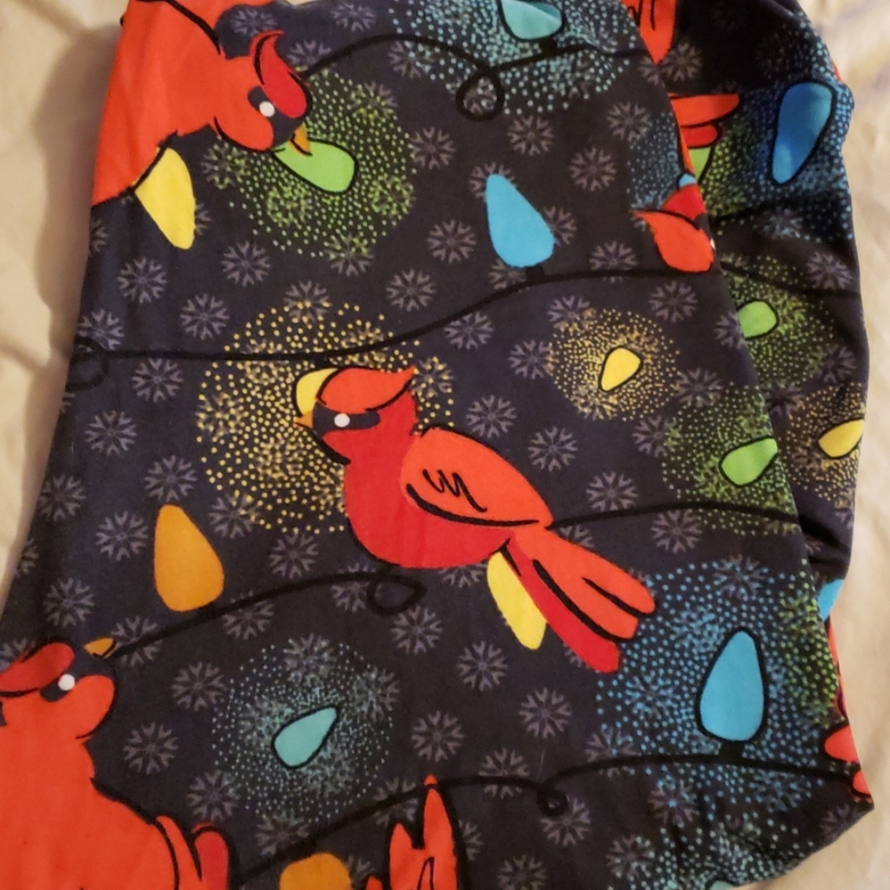 Lularoe Christmas Cardinal Leggings